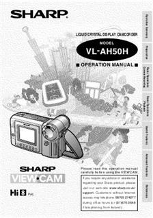 Sharp VL AH 50 H manual. Camera Instructions.